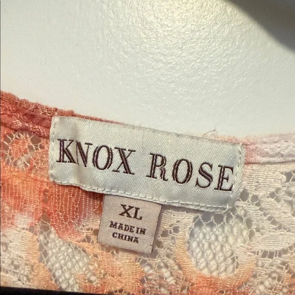 Knox Rose Coral Tie-Dye Blouse XL - Picture 2 of 6